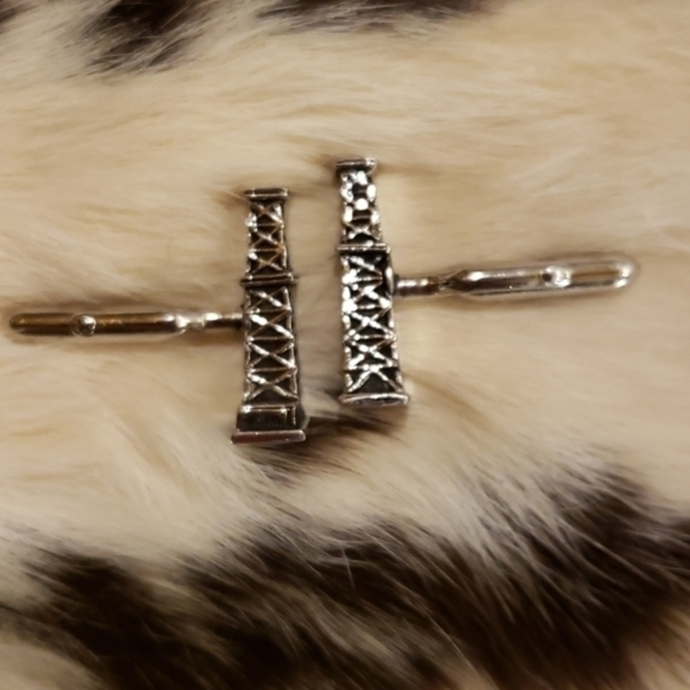 Oilwell Mens Cufflinks‎ Vintage @Landman